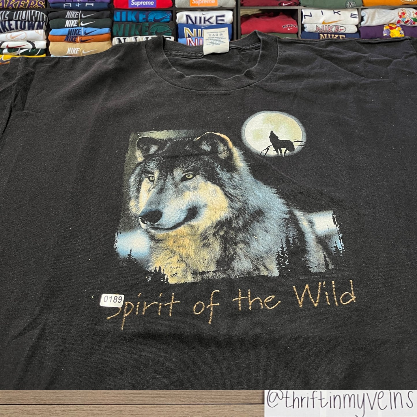 90s wolf nature shirt