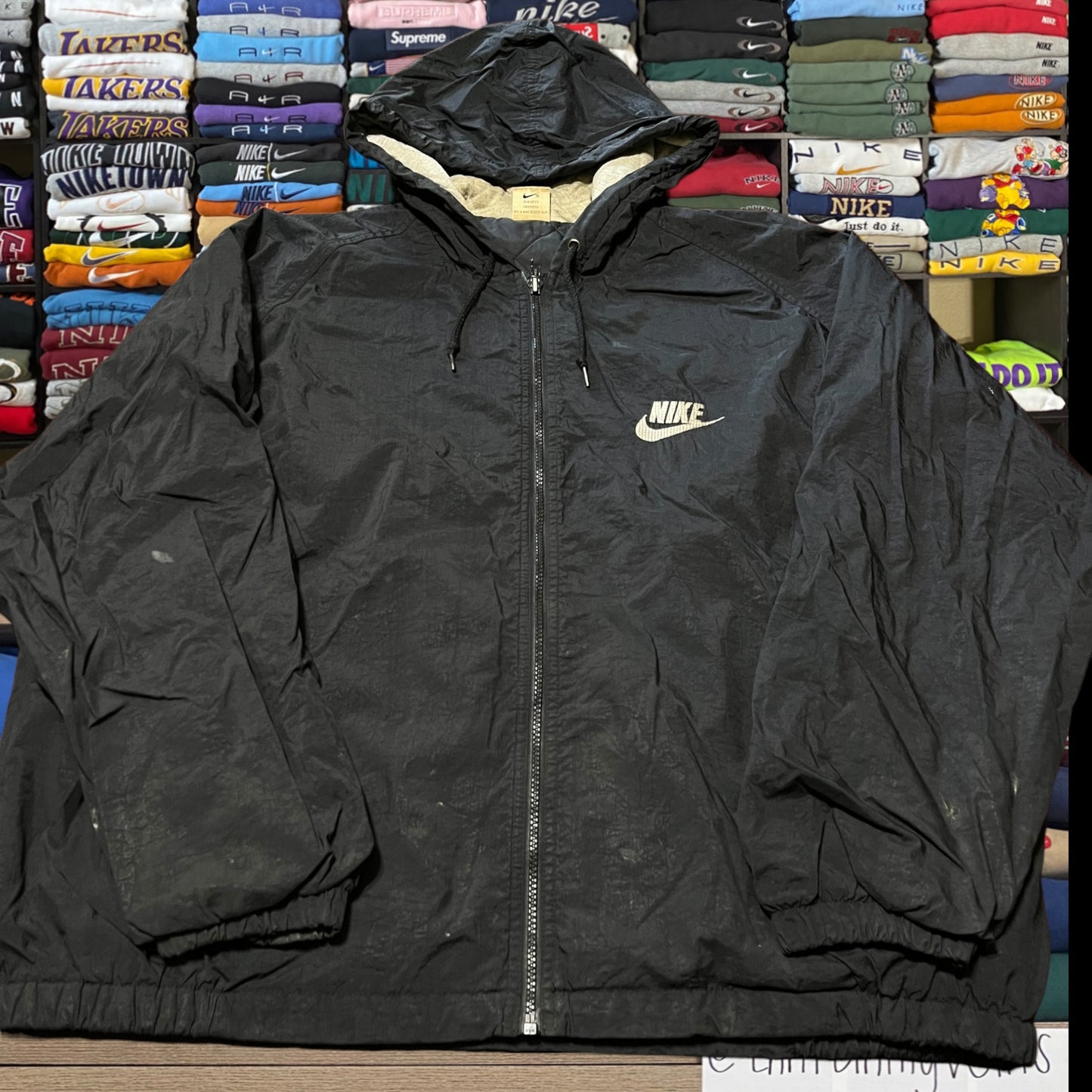 vinrage 90's nike puffer windbreaker (large)
