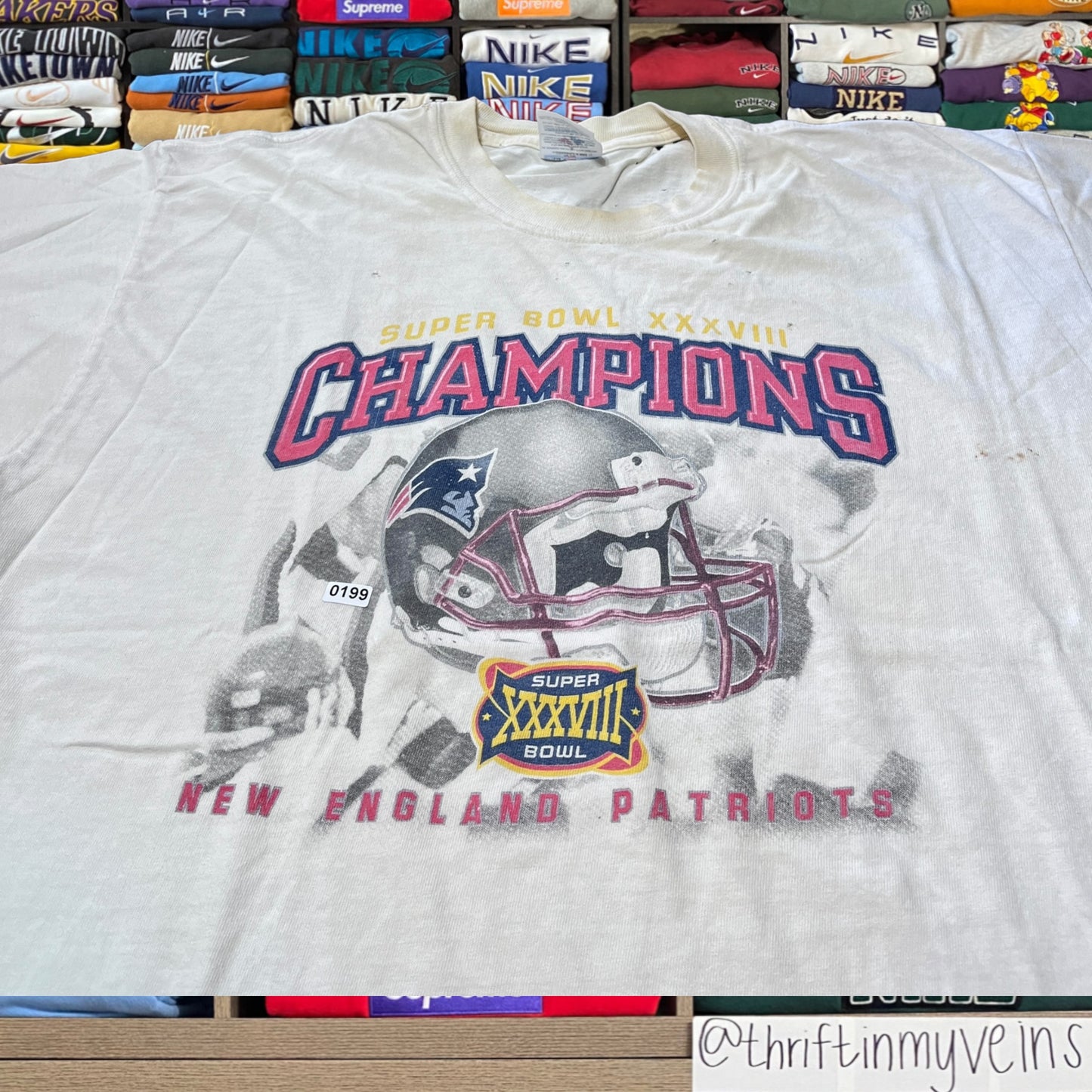 Y2K 2003 New England patriots nfl football shirt