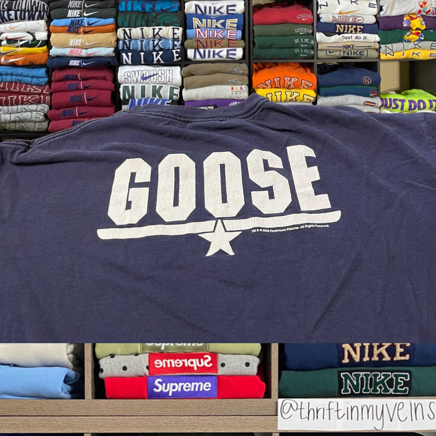 vintage top gun goose shirt