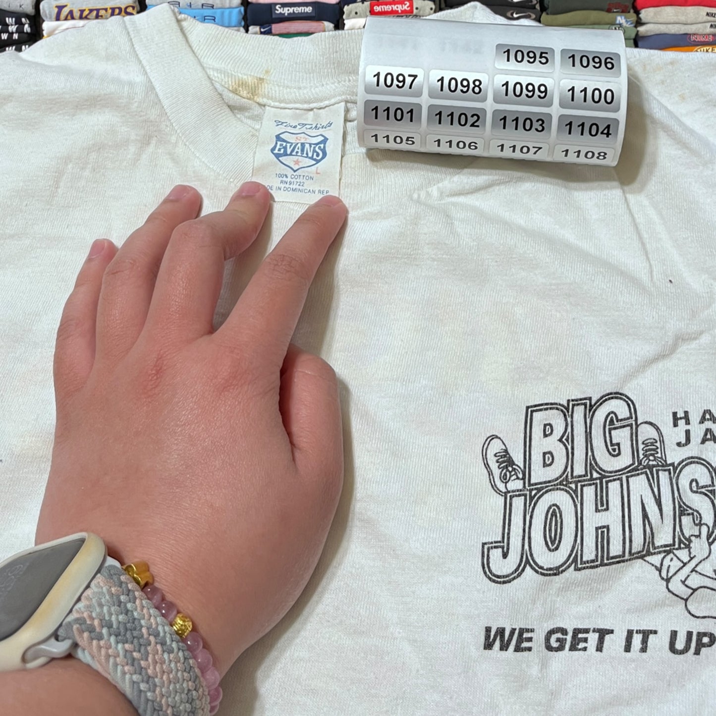 90s sex humor big Johnson race car graphic shirt