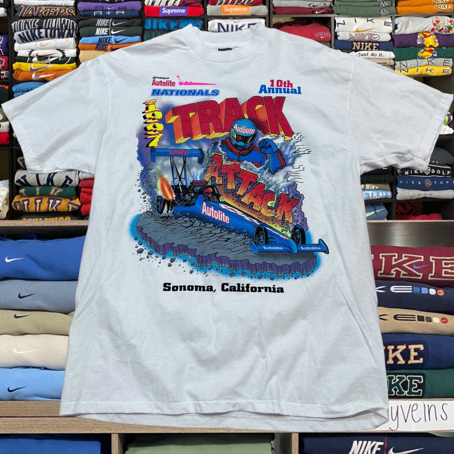 1997 nascar racing graphic shirt ( xlarge )