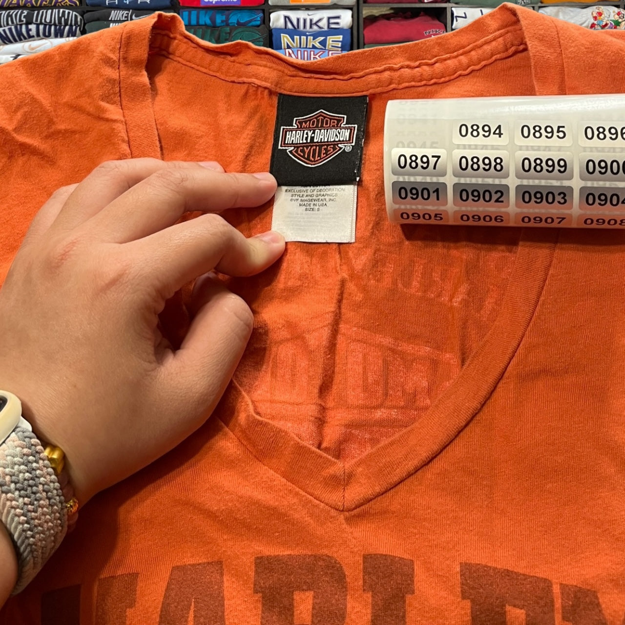 Women Y2K Harley Davidson biker motorcycle shirt