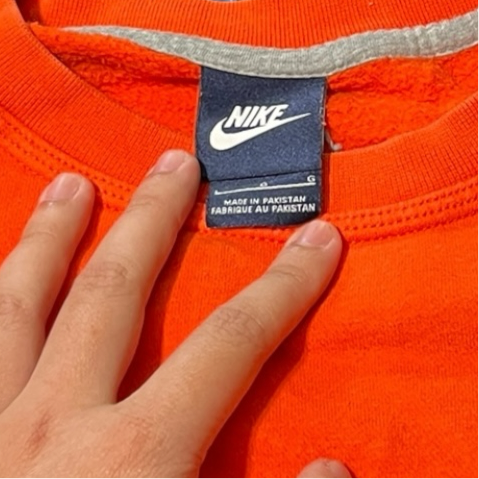 Y2K Orange Nike sweater