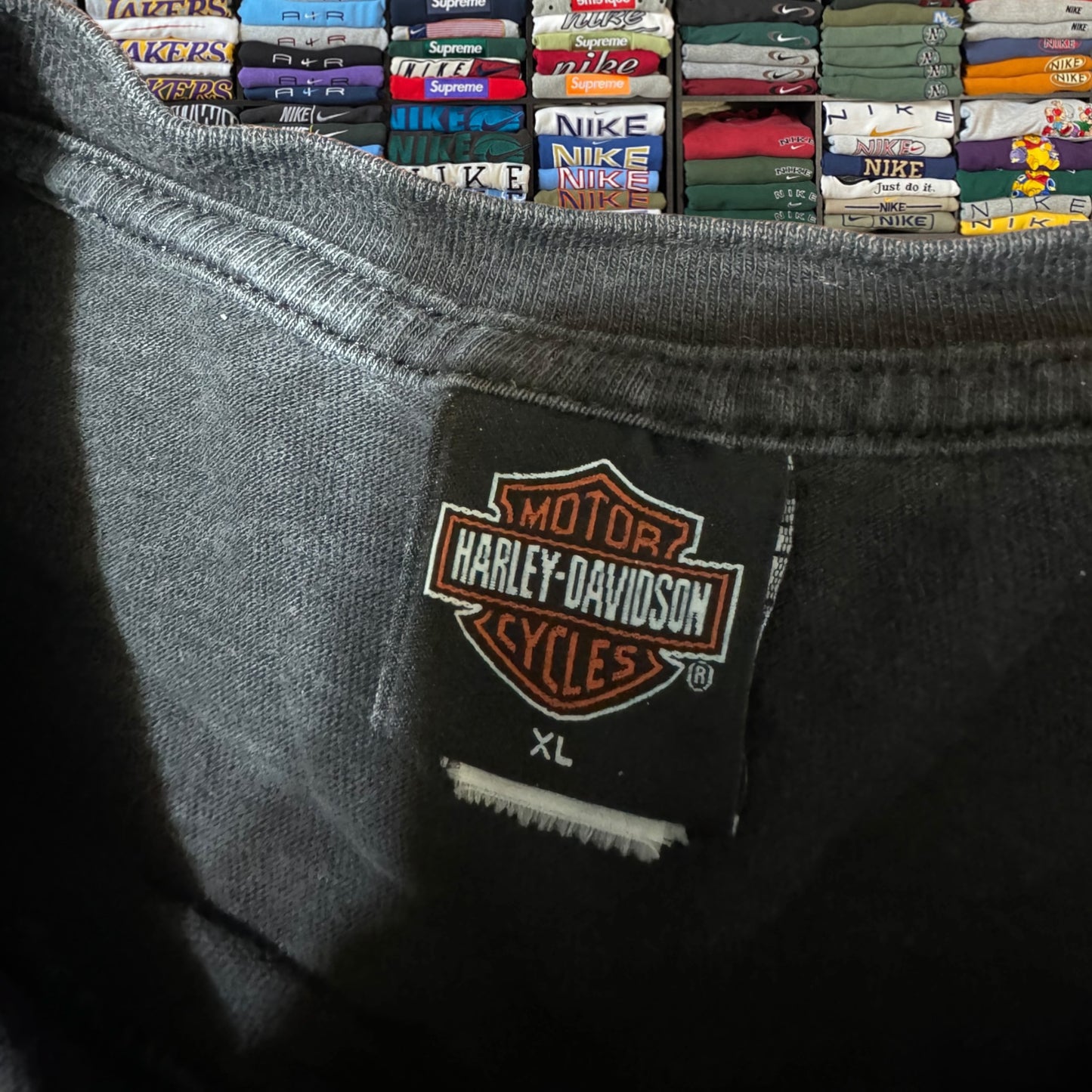 Y2K 2003 Harley Davidson flame shirt