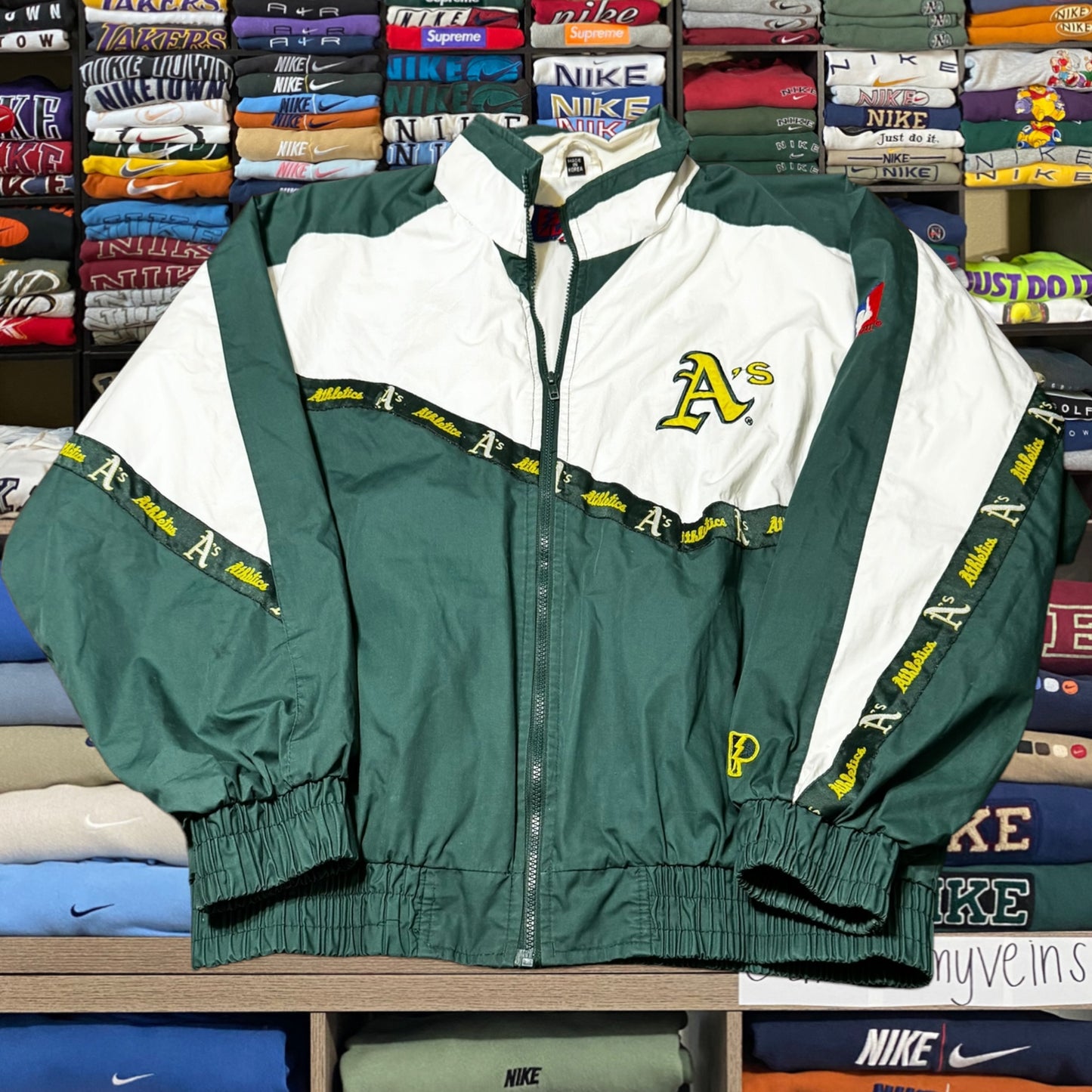 90s oakland athletics windbreaker (xlarge)