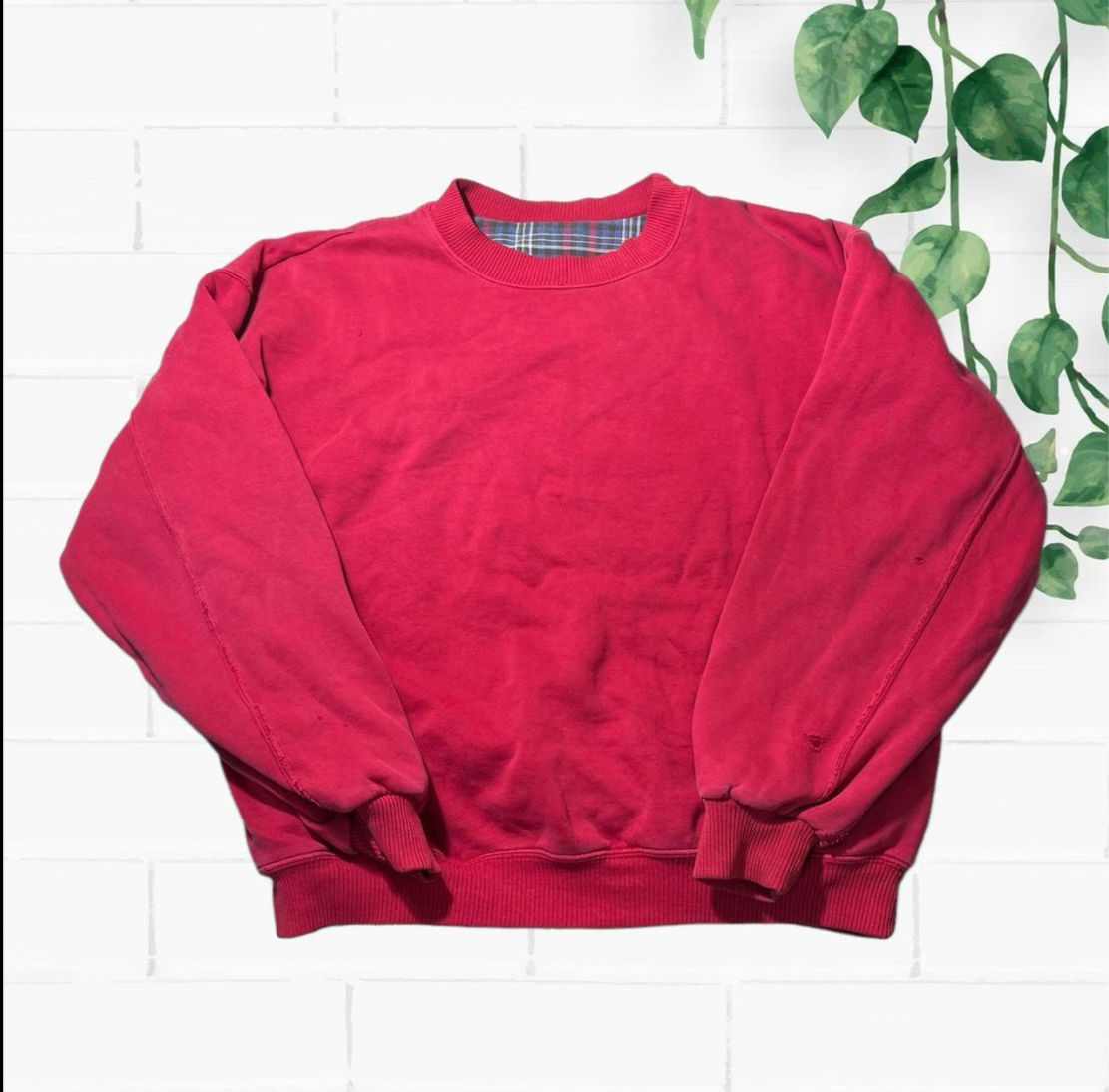 90s reversible plaided sweater