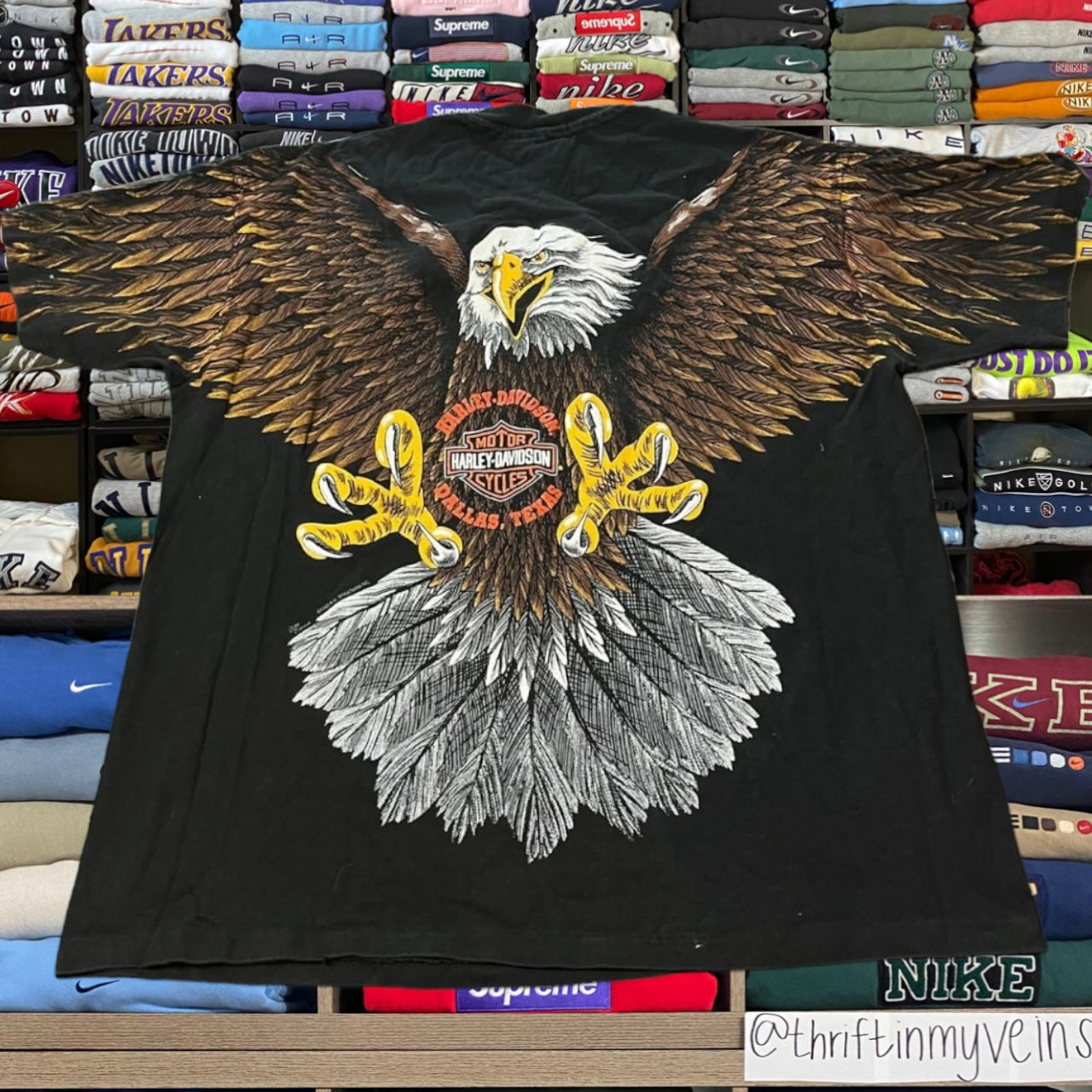 90s Harley Davidson all over print biker motorcycle shirt
