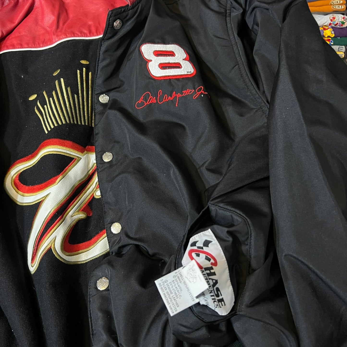 90s Budweiser nascar reversible leather jacket