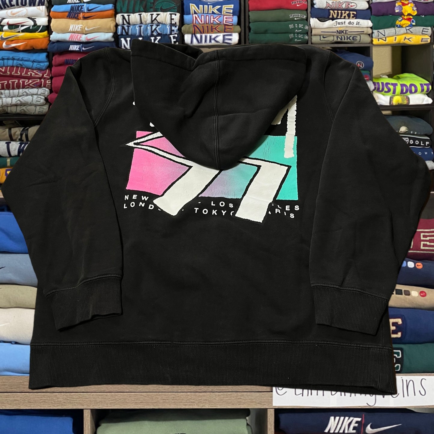 Y2K stussy black hoodie
