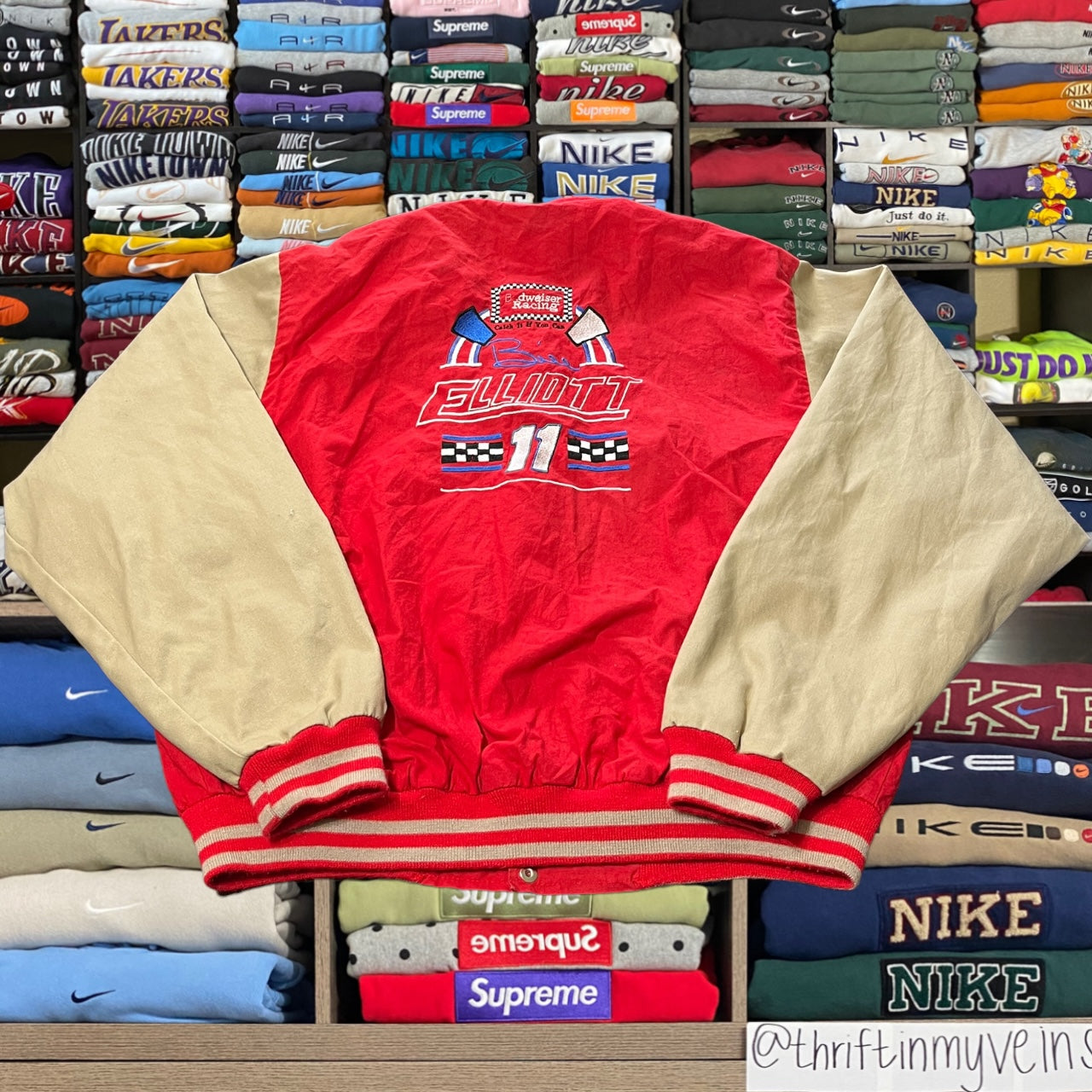 90s Budweiser racing varsity jacket