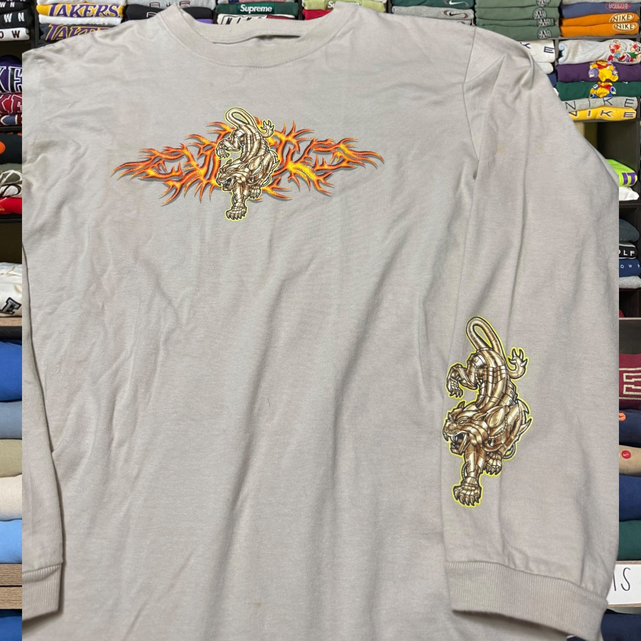 y2k tiger grunge skater long sleeve (Large) #15