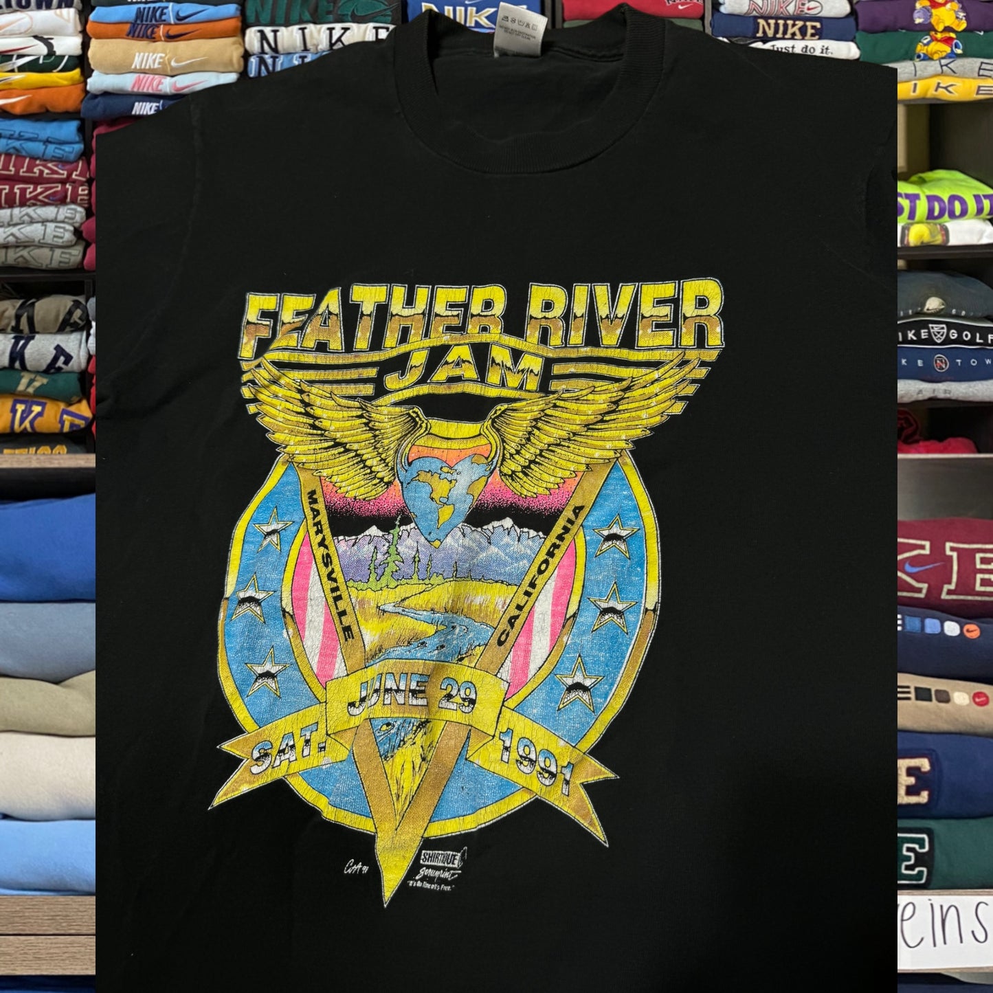 Vintage 1991 feather river jam shirt