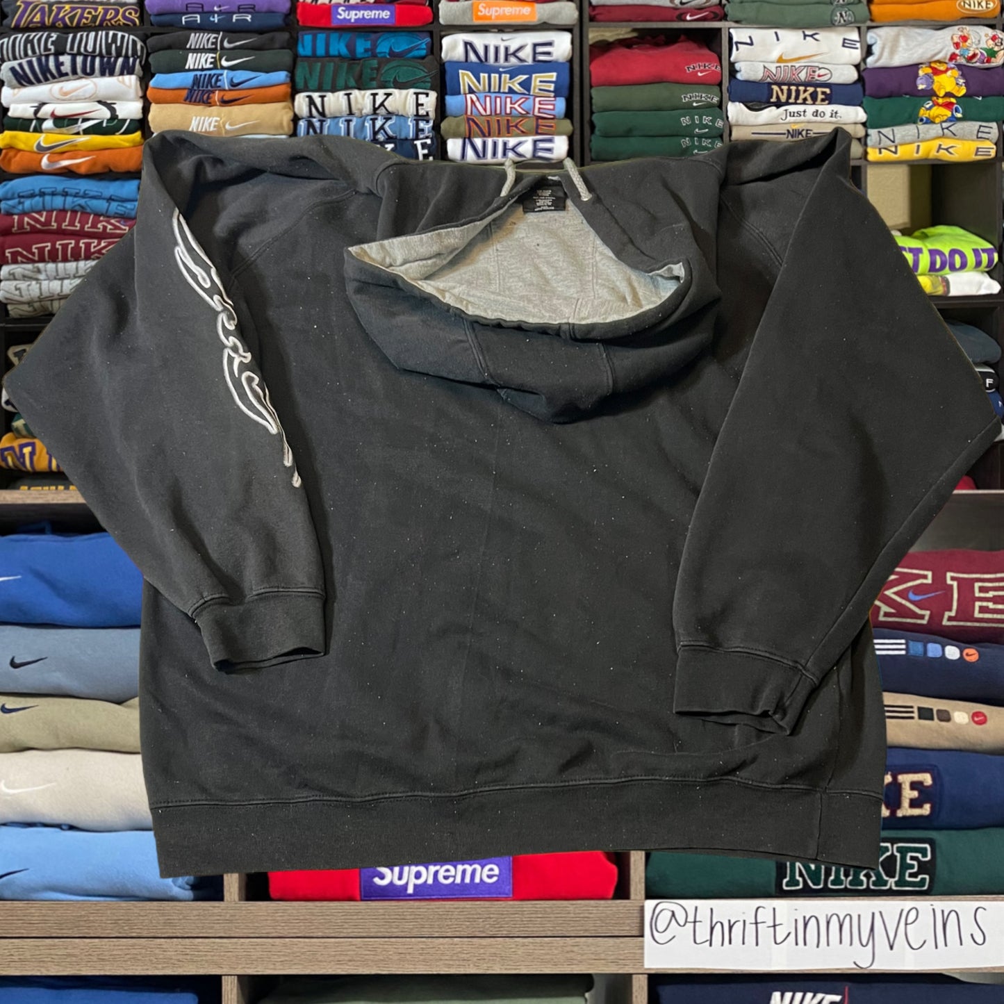 Y2K dragon Ying Yang skater hoodie top heavy