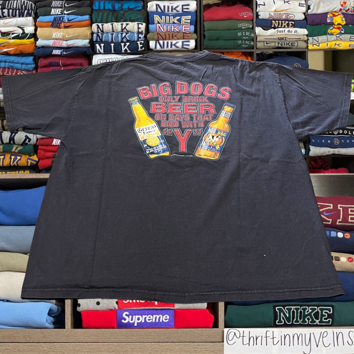 y2k corona extra big dog shirt (xlarge)