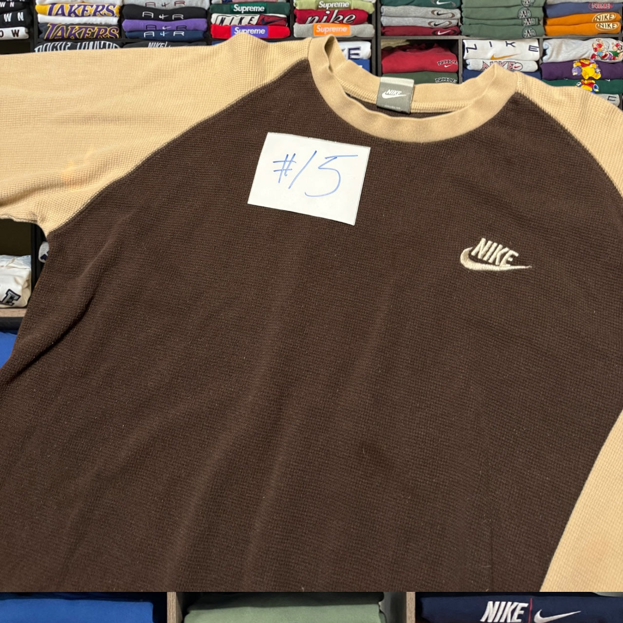 y2k brown nike long sleeve (Xxlarge)