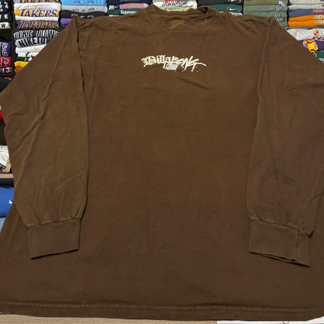 y2k brown billabong shirt (large)