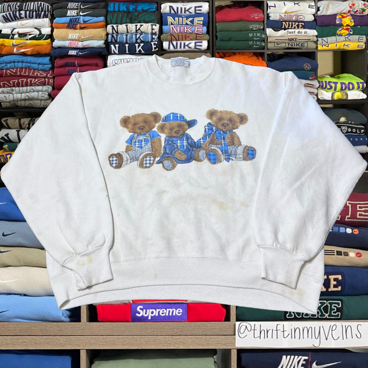 90s cute teddy bear sweater