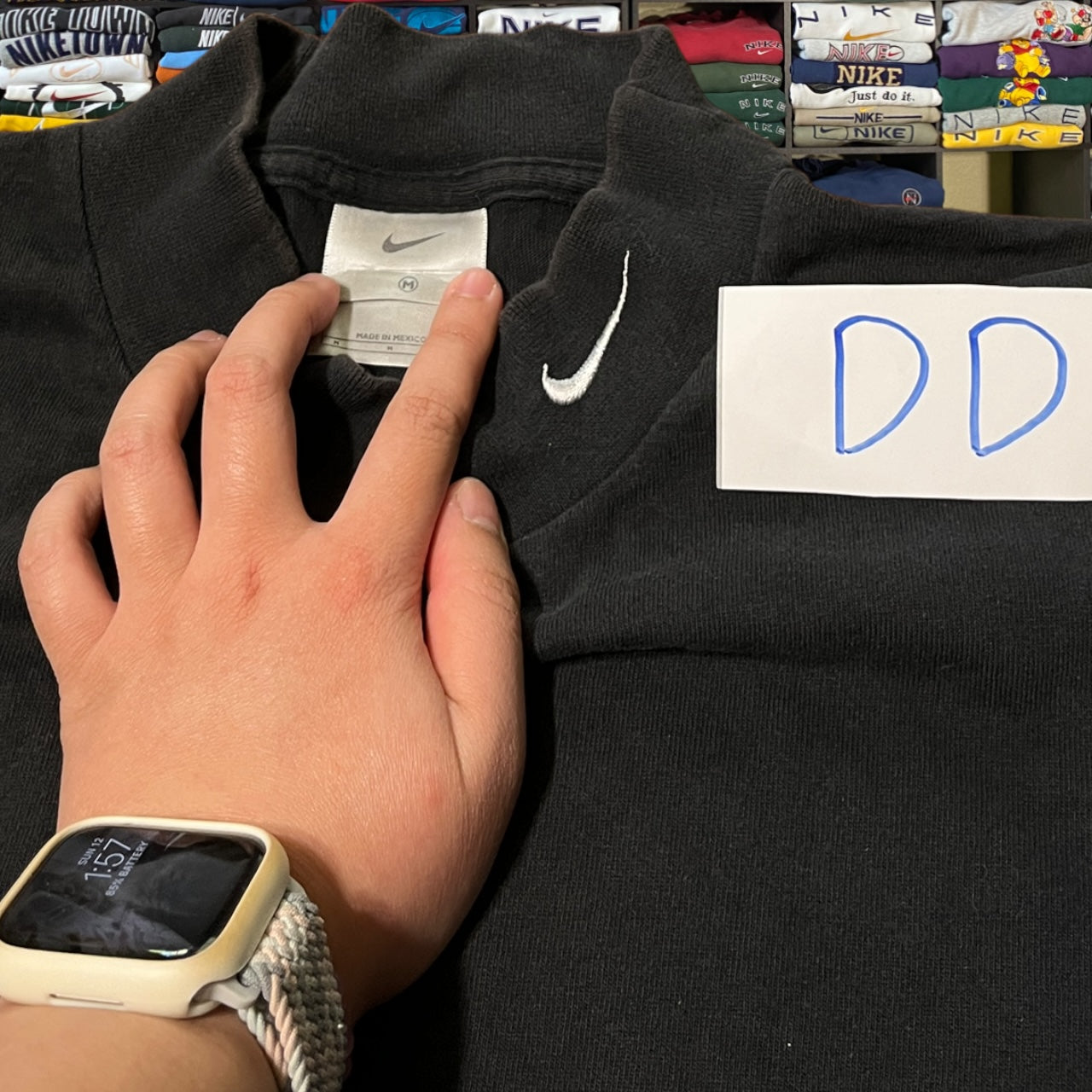 Y2K mock black Nike turtle neck (medium