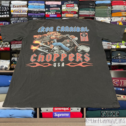 y2k biker skater choppers shirt (large)