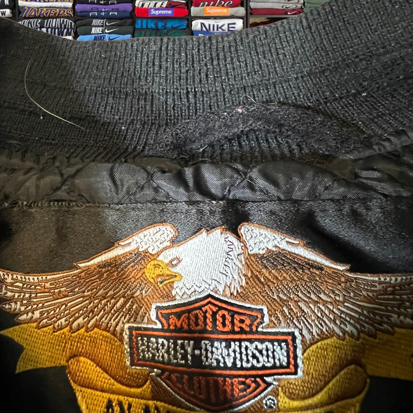 90s Harley Davison biker motorcycle reversible jacket