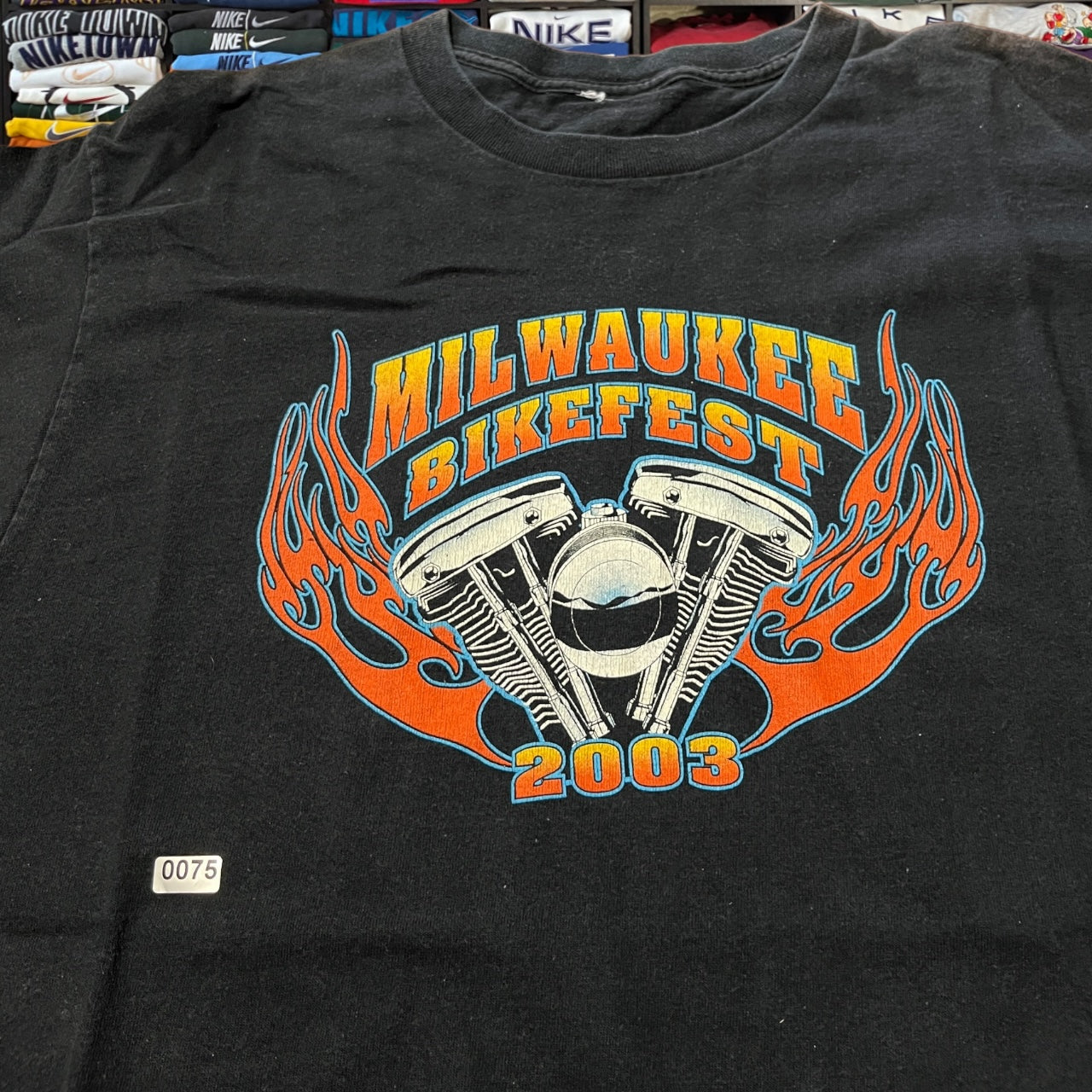 Vtg 2003 American chrome style motorcycle shirt