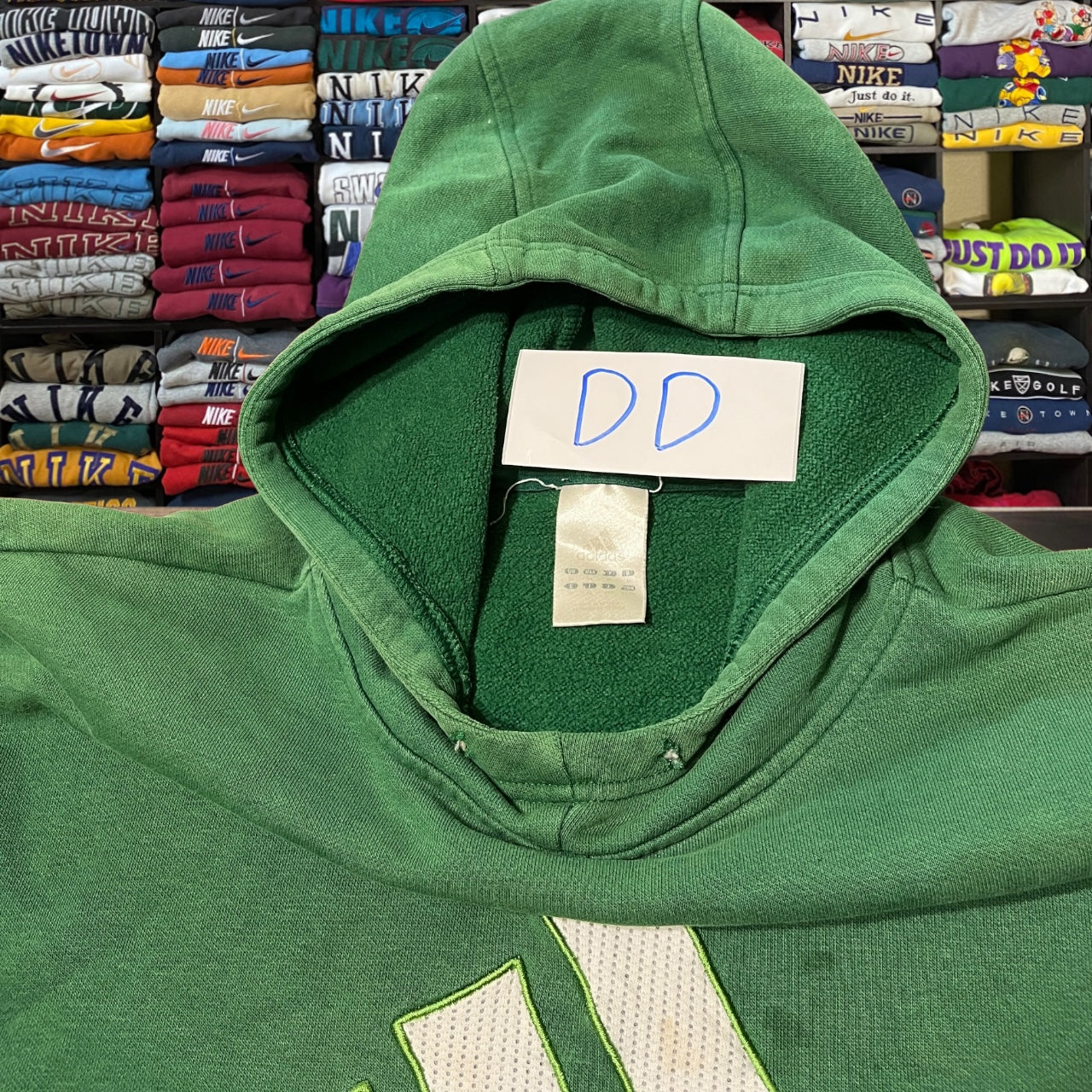 Y2K 2001 adidas green hoodie