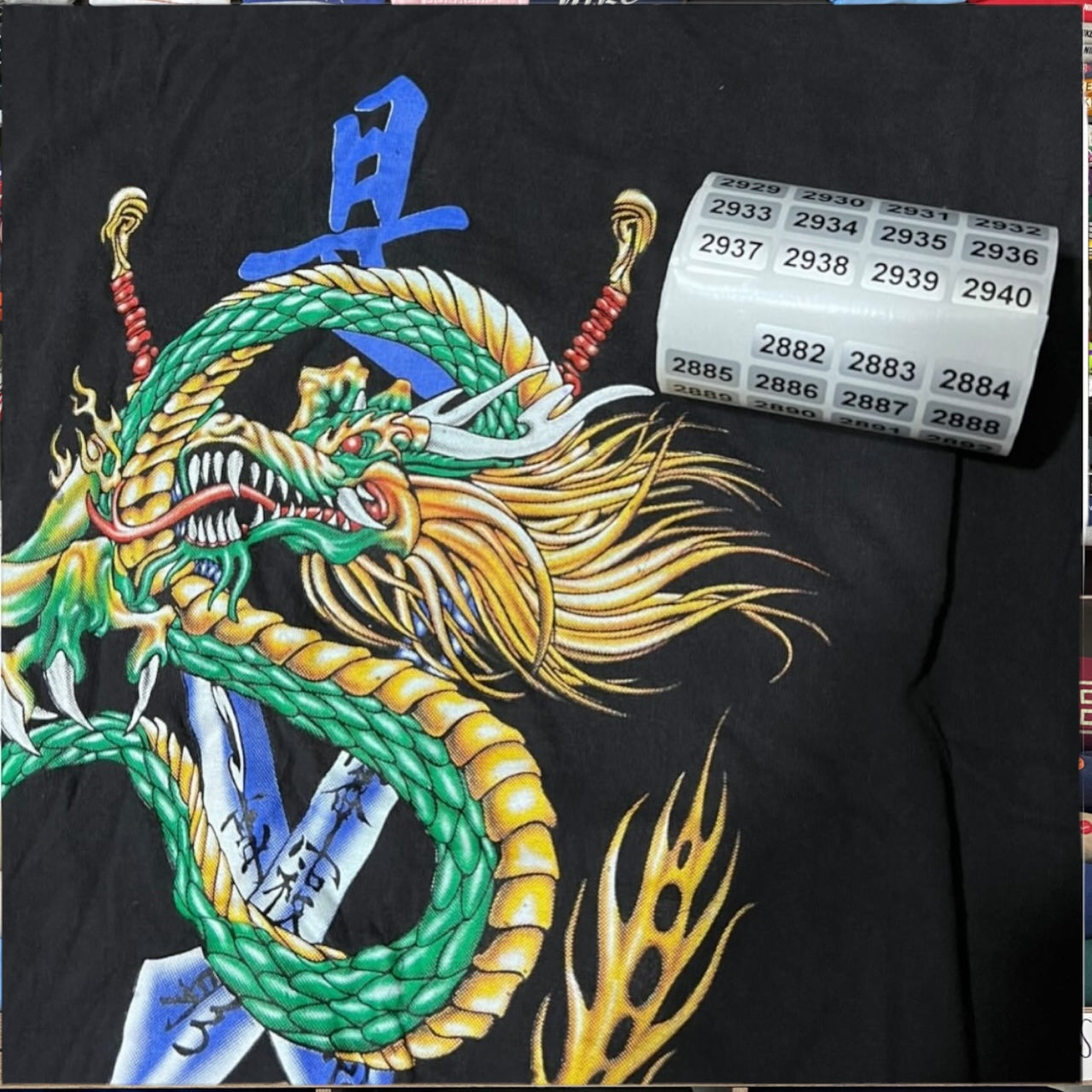 Y2K Dragon sword skater shirt