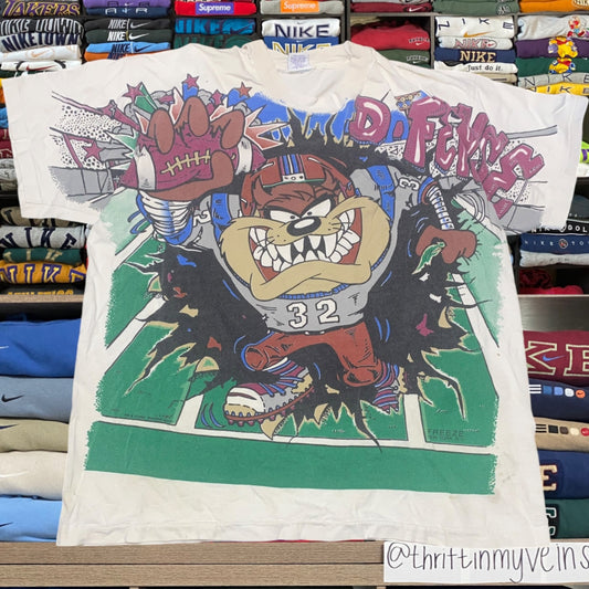 90s all over Taz all over print shirt (xlarge)