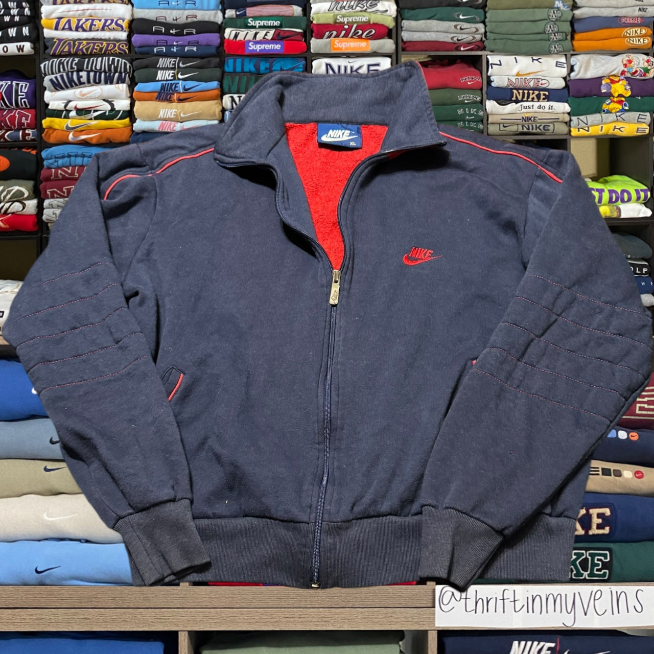 80s Nike full zip sweater (xlarge)