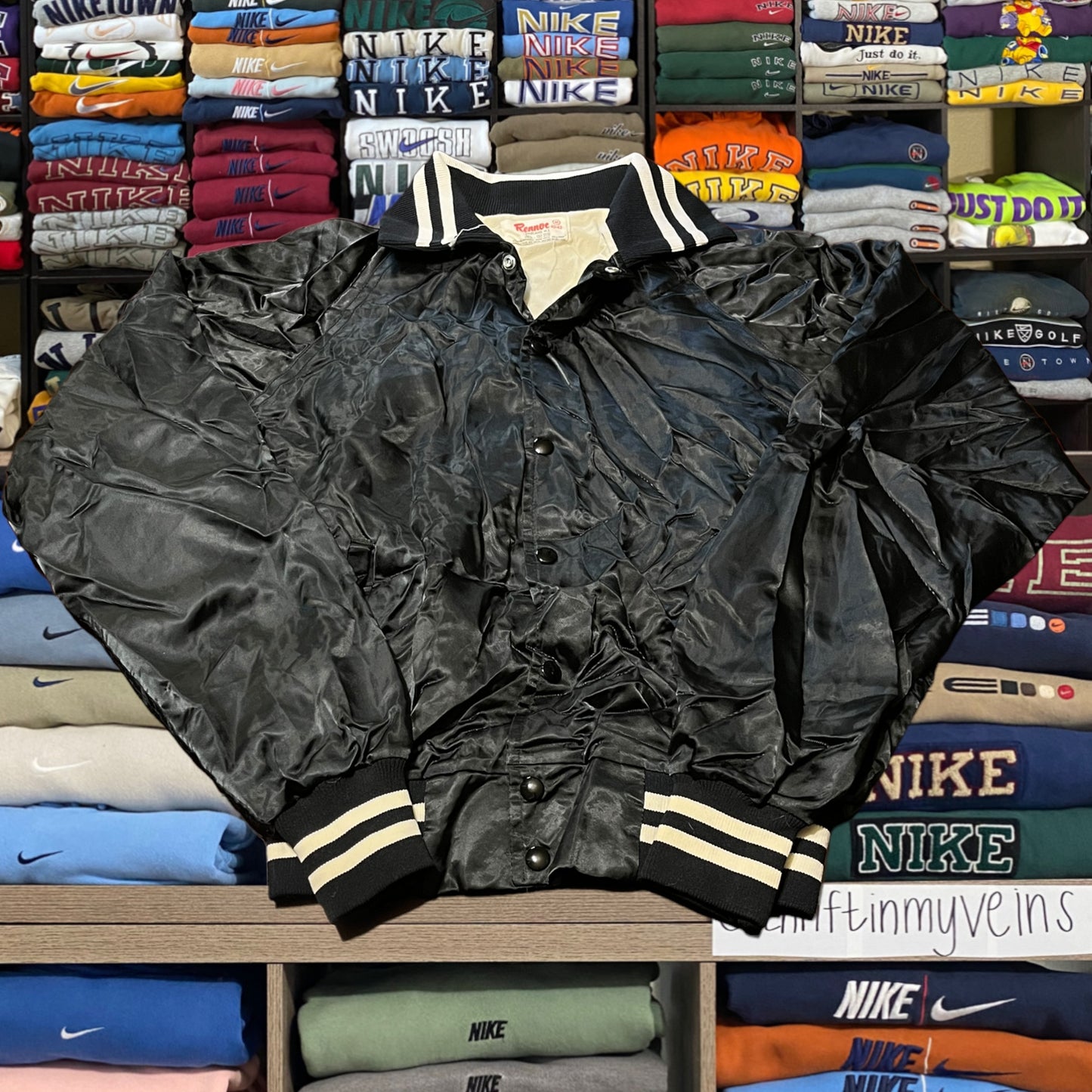 80s tiger nature satin jacket