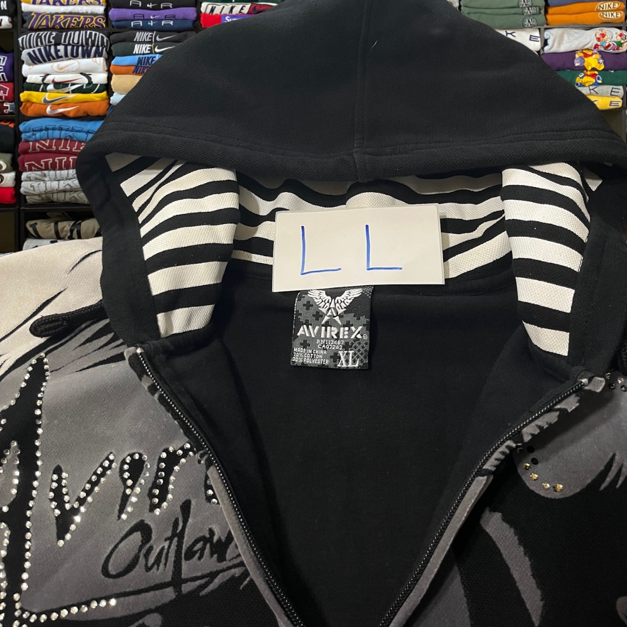 Avirex black skater hoodie