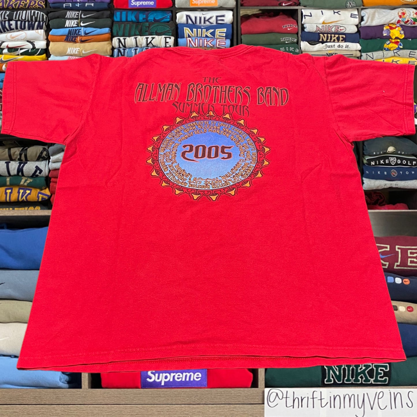 Y2K 2005 allman brothers band tour shirt
