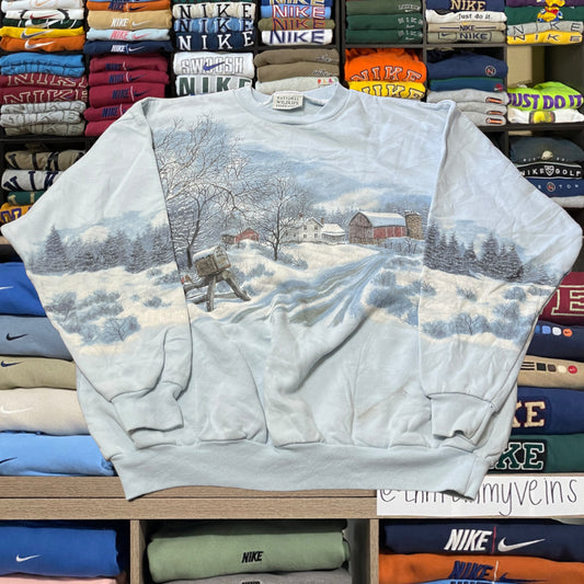 90s nature winter sweater