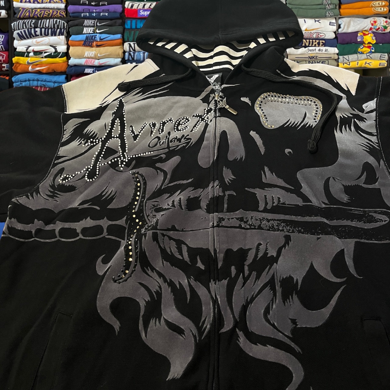 Avirex black skater hoodie