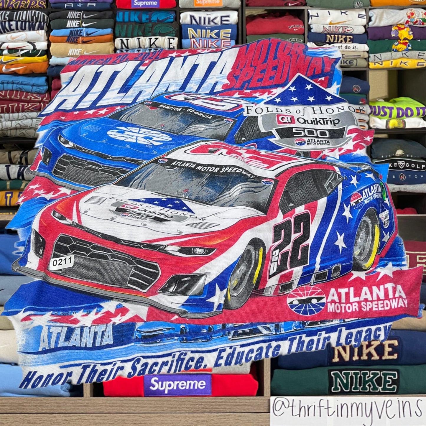 Y2K nascar graphic shirt
