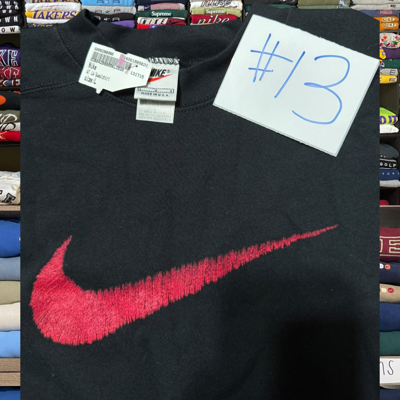 90s Nike big swoosh sweater (large)