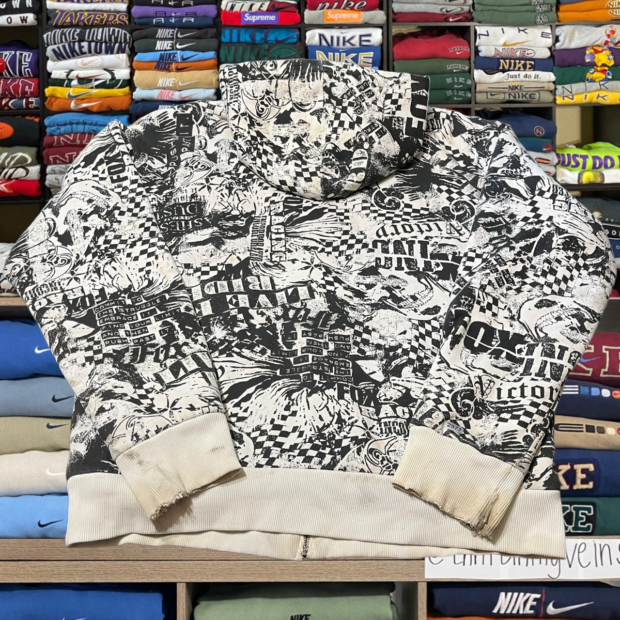Y2K fox racing all over print jacket