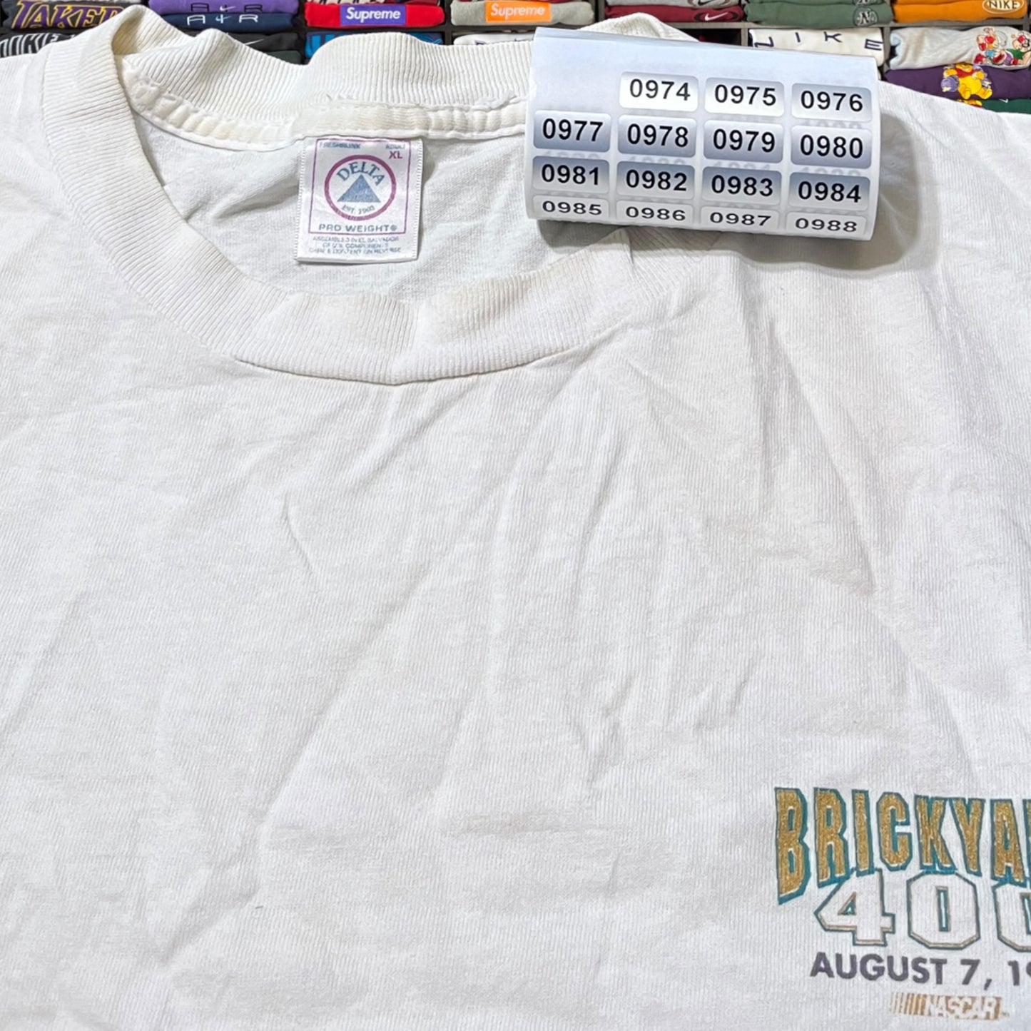 1999 nascar graphic brickyard 400 shirt ( xlarge )