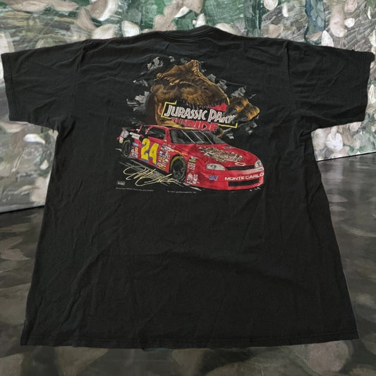 90s Jurassic nascar double sided shirt