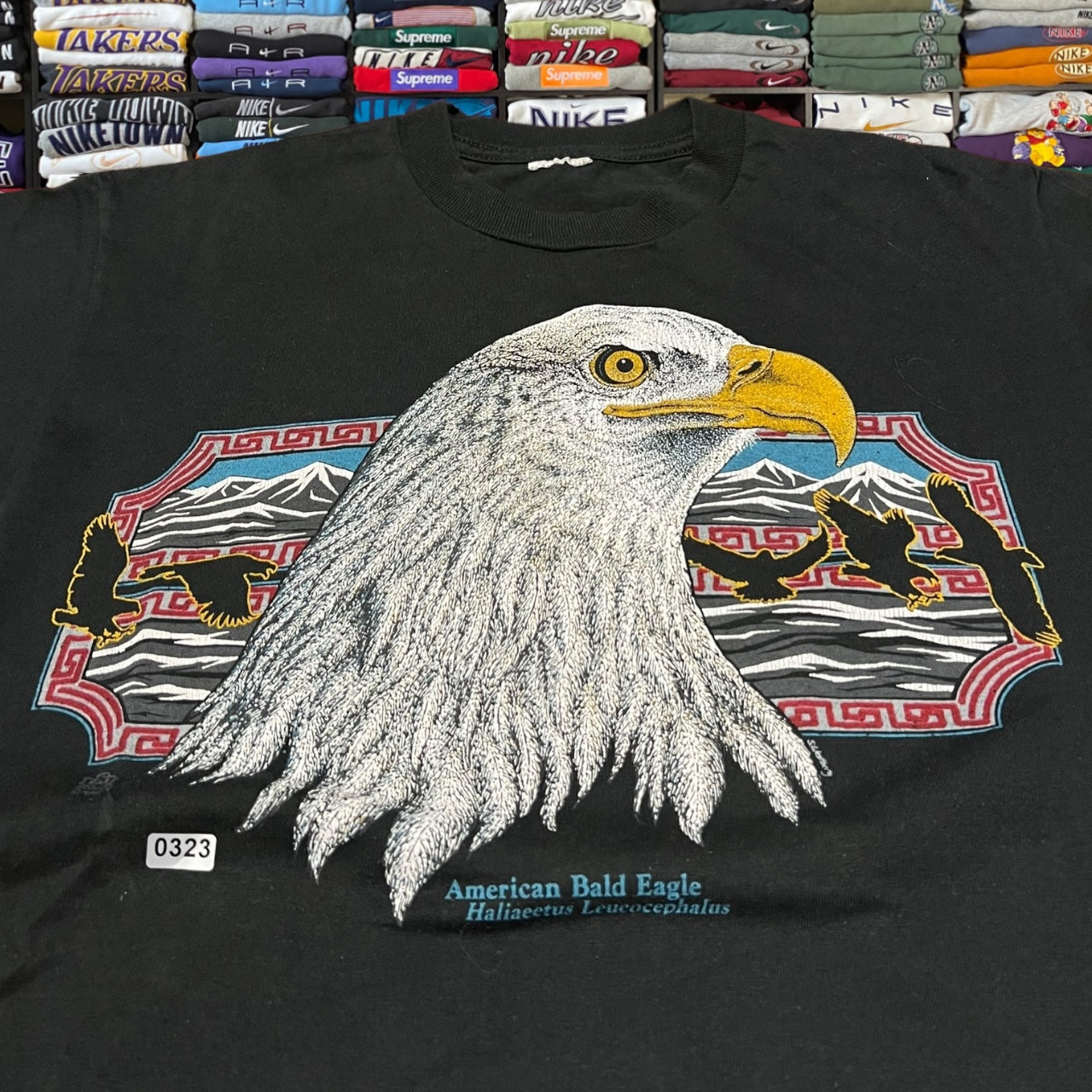 90s American bad eagle nature shirt