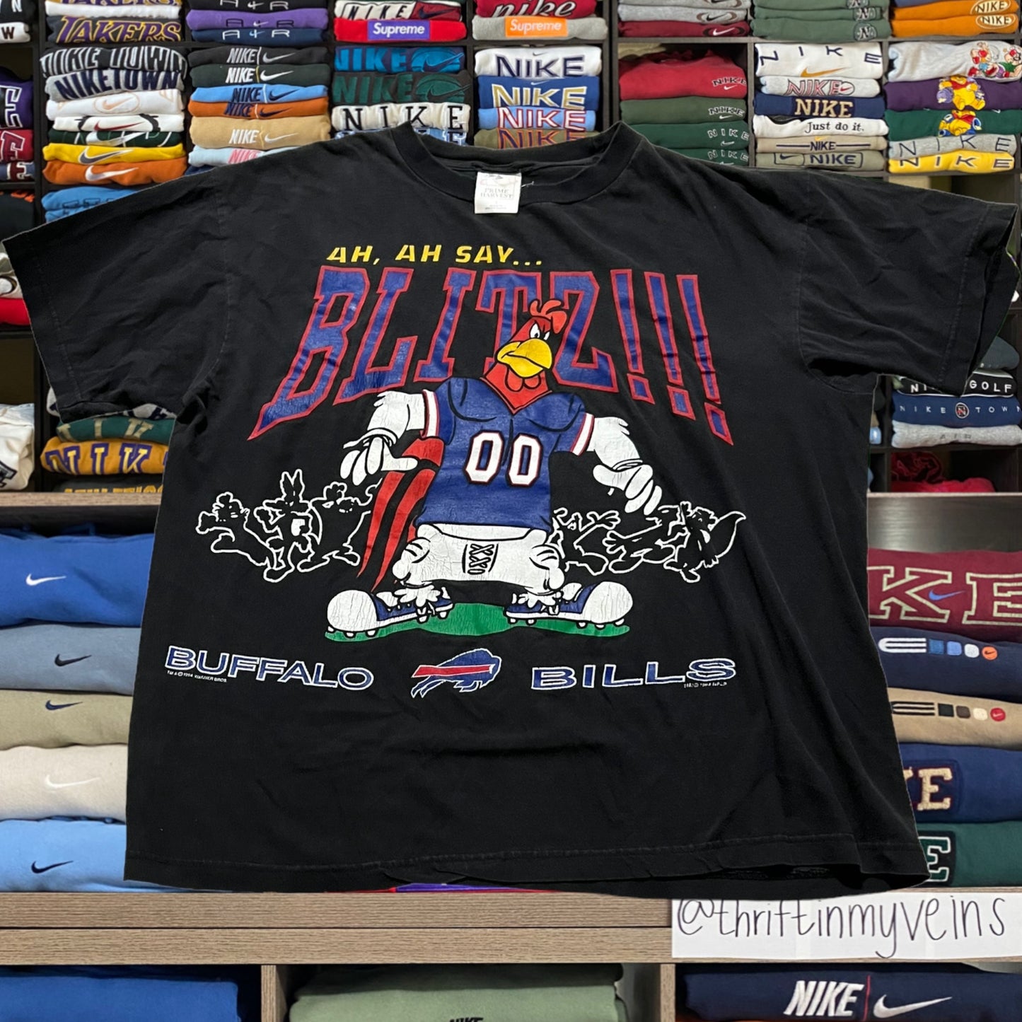 90s buffalo bills big print looney tunes shirt