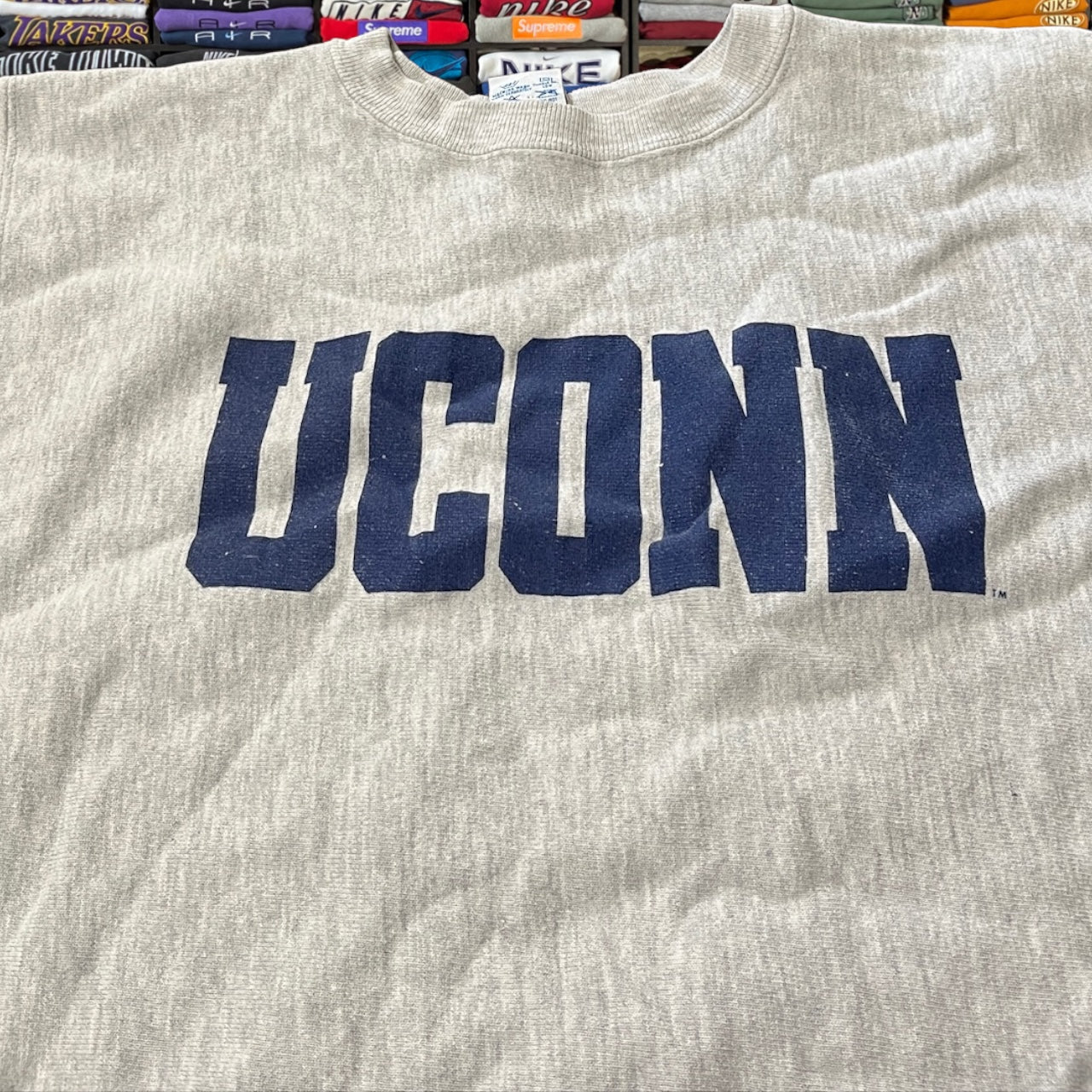 90s UConn huskies champion reverse weave