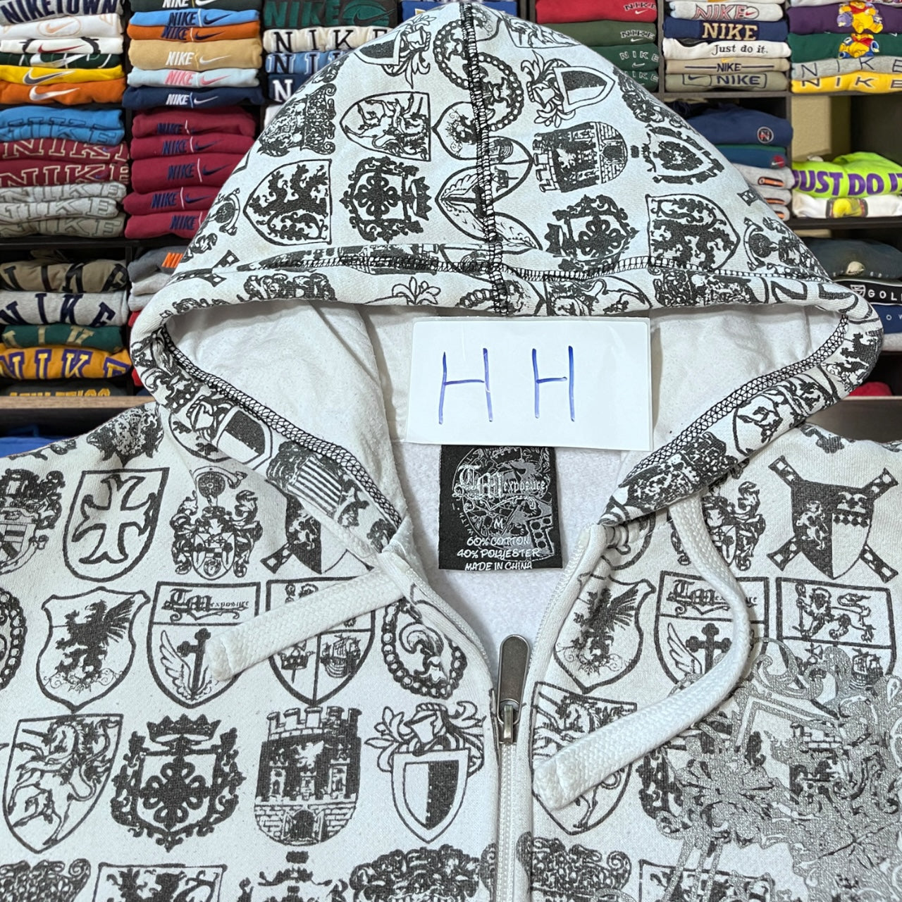 Y2k skater exposure full zip all over print