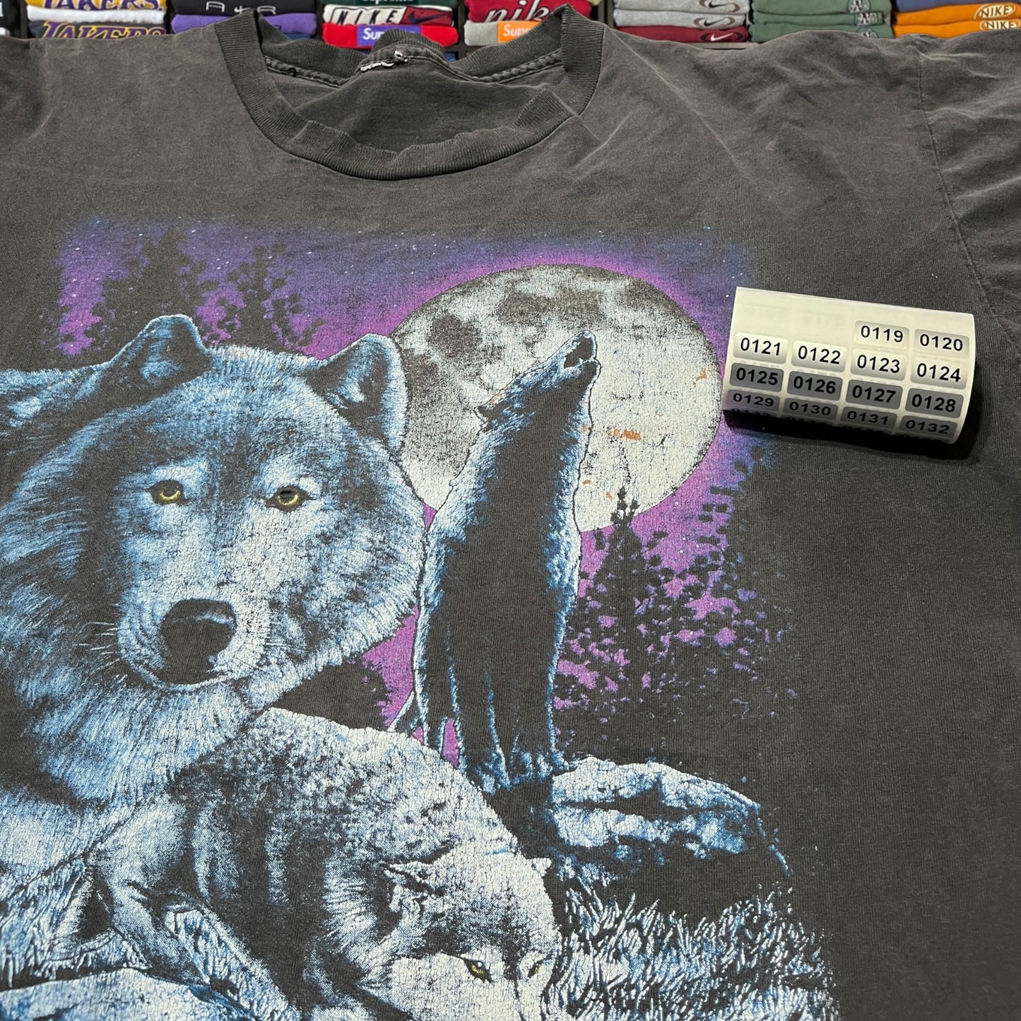 90s wolf nature shirt