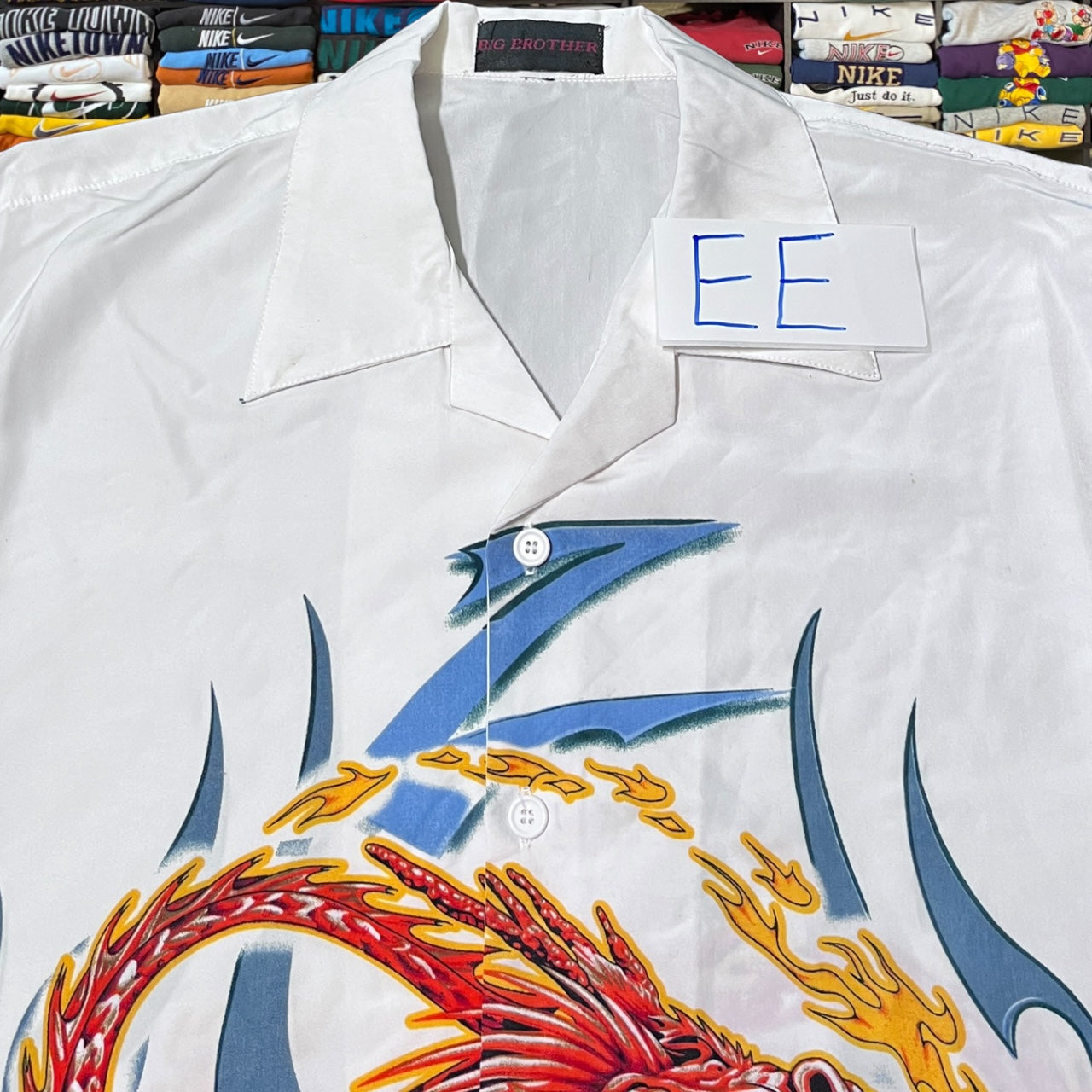 90s dragon race car button up
