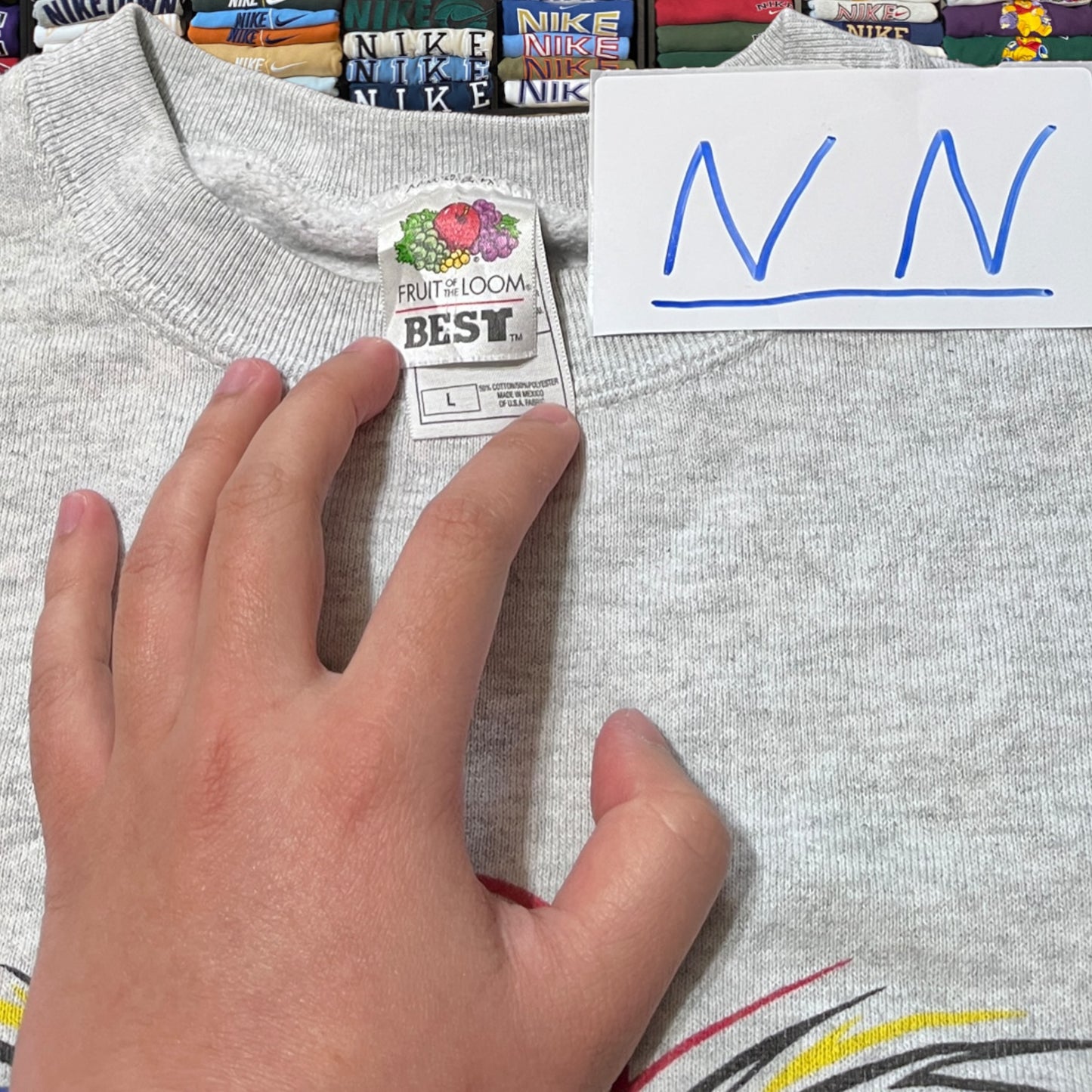90s nascar graphic sweater