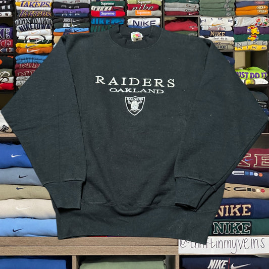 90s raiders nfl sweatshirt (Medium)