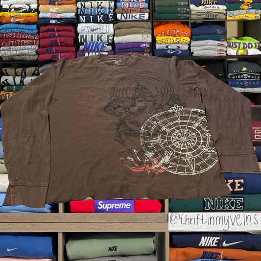 Y2K skater brown shirt