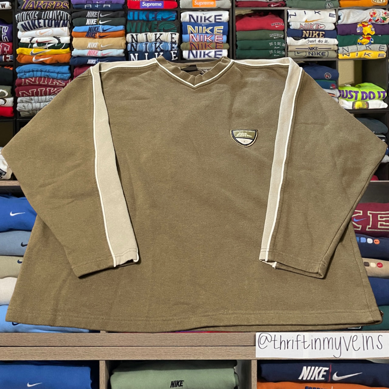 Y2K no fear brown skater sweater